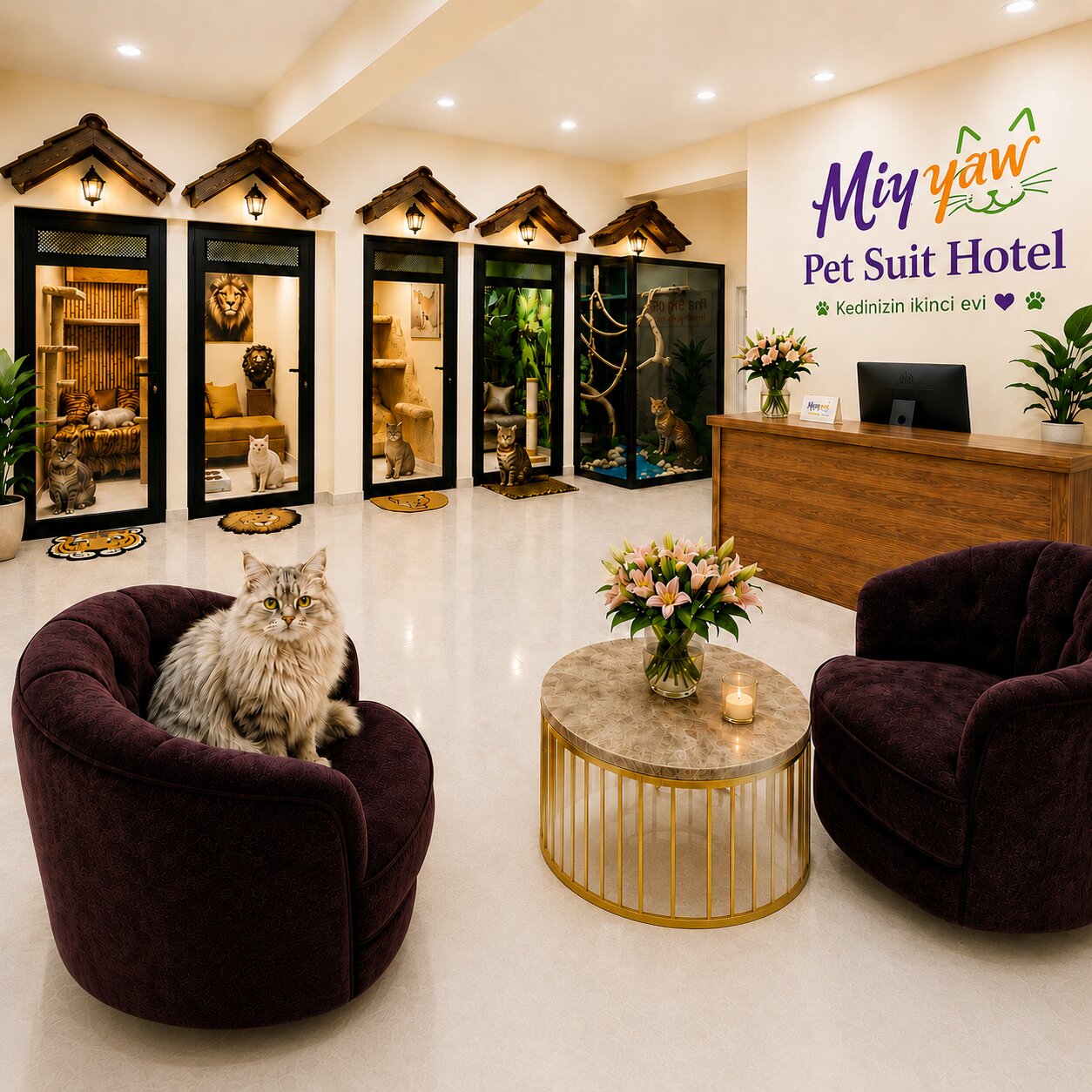 Miyyaw Pet Suit Hotel — Lobi & Suite Odalar